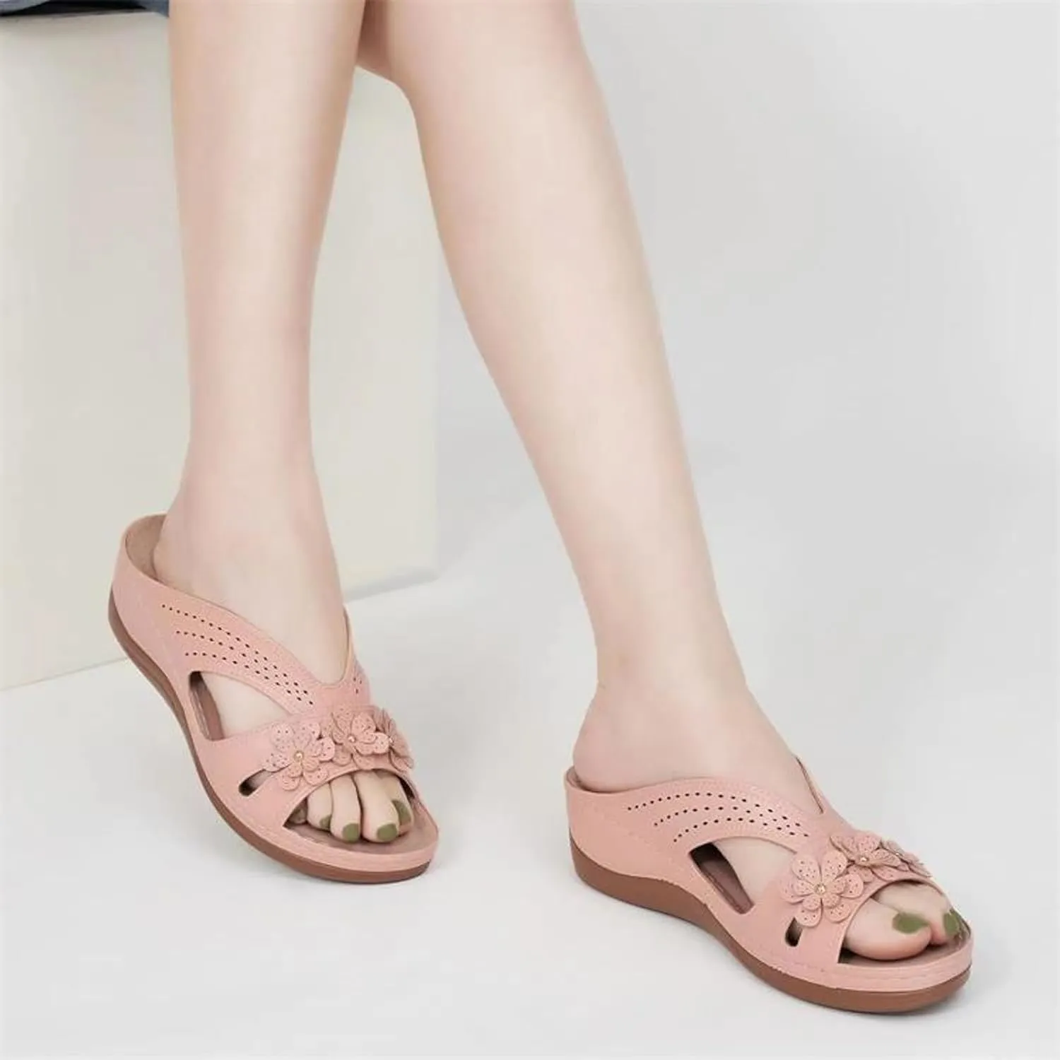 Fashion Slides Sandals for Women Open Toe Thick Soft Slides Versatile Slides Sandals Sandals for Women