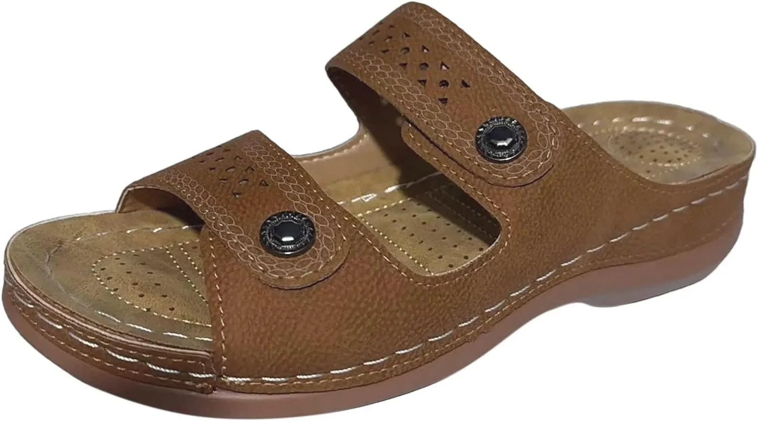 Flat Sandals Women Dressy Comfort Lightweight Platform Recovery Slides Orthopedic Arch Support Sandals