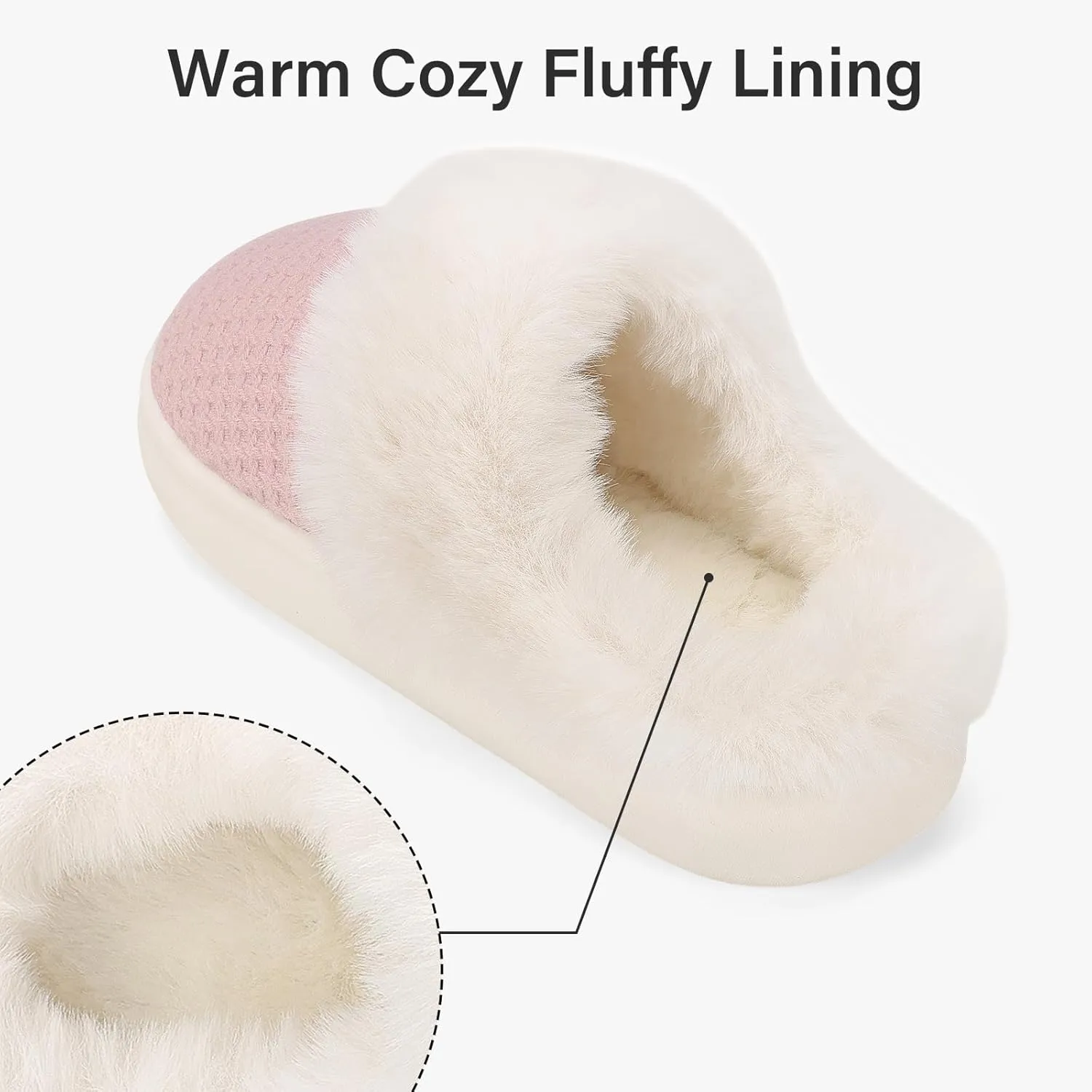 Fuzzy Memory Foam Slippers for Women - Cozy Fleece Lined for Indoor & Outdoor Comfort House Shoes