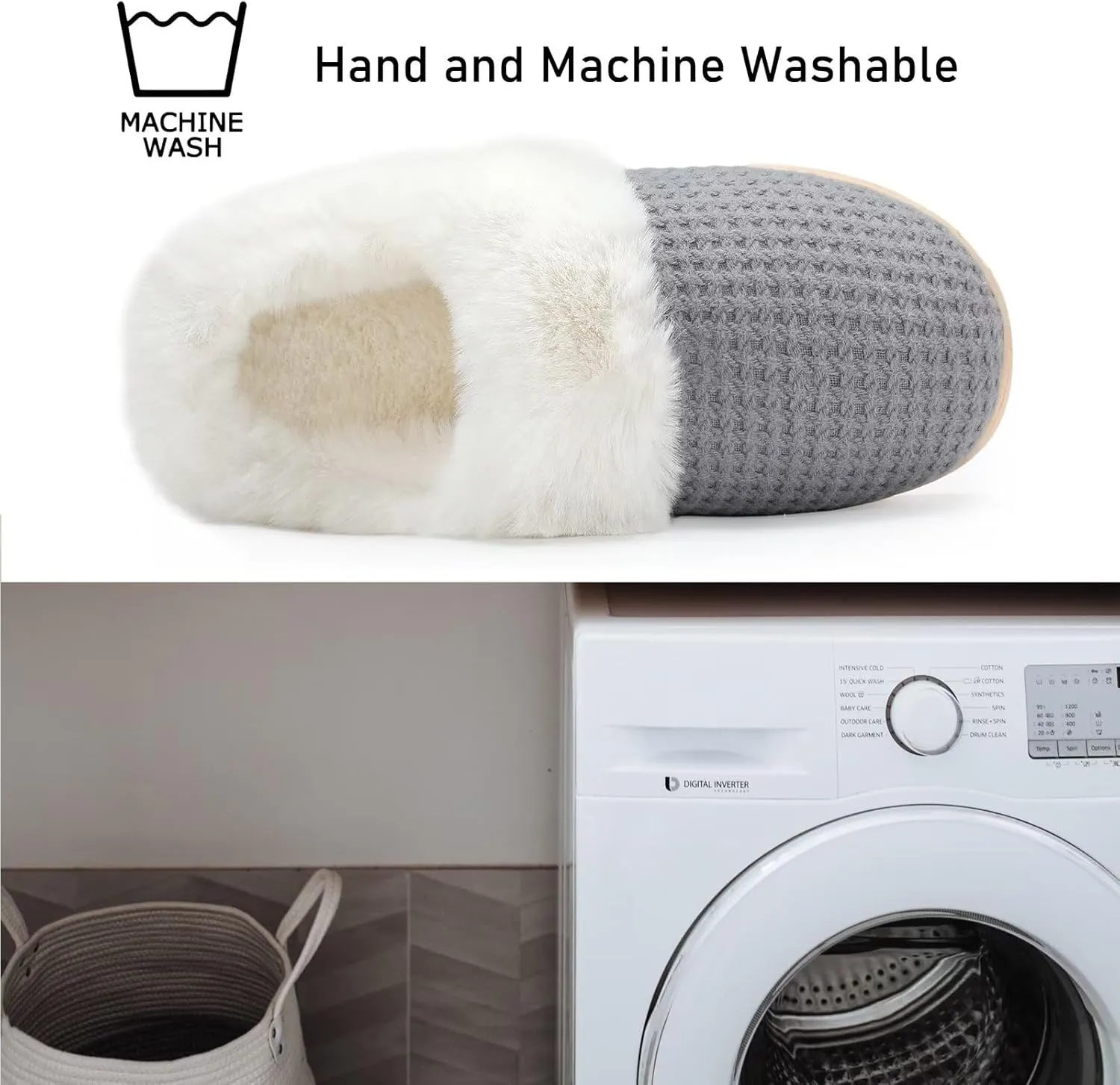 Fuzzy Memory Foam Slippers for Women - Cozy Fleece Lined for Indoor & Outdoor Comfort House Shoes