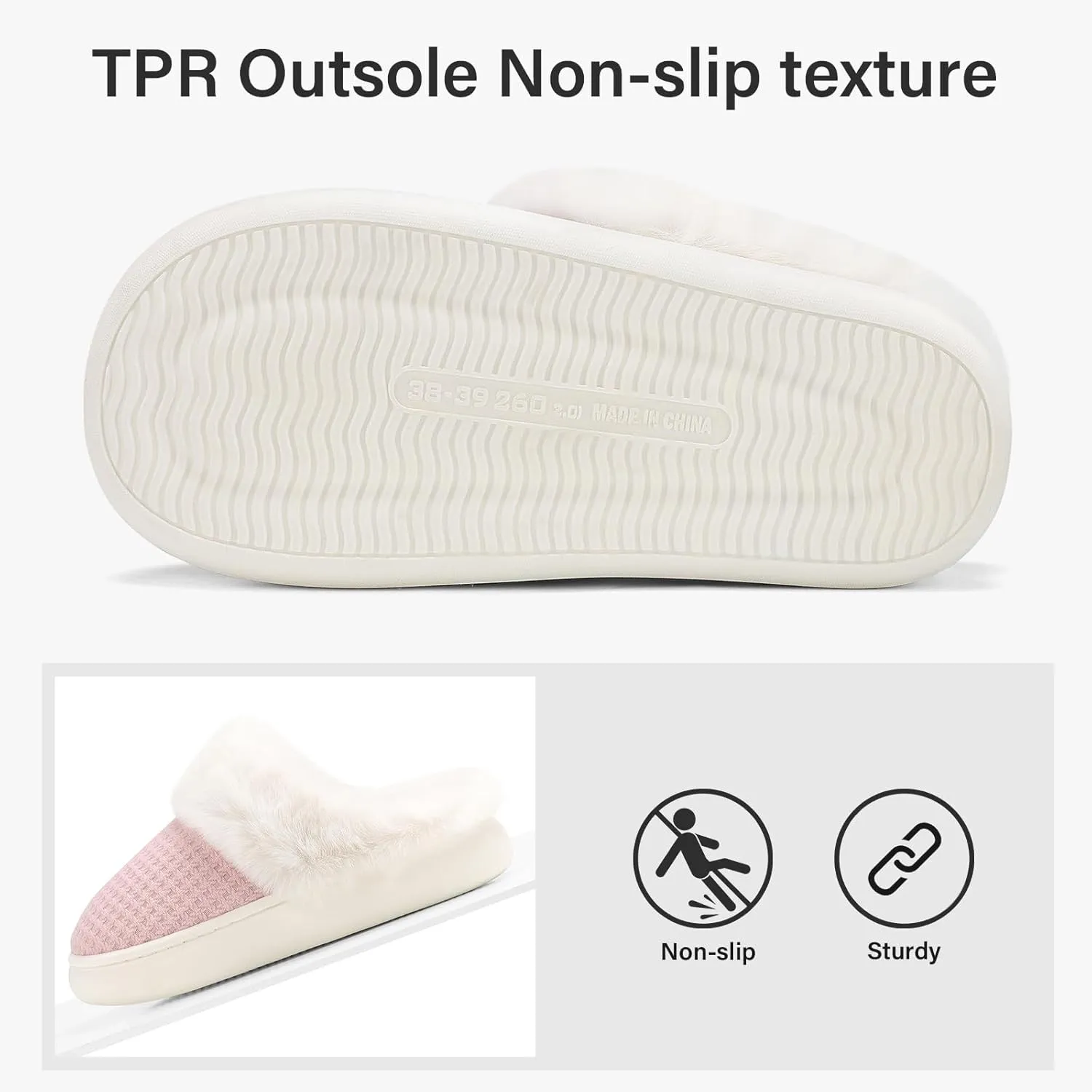 Fuzzy Memory Foam Slippers for Women - Cozy Fleece Lined for Indoor & Outdoor Comfort House Shoes