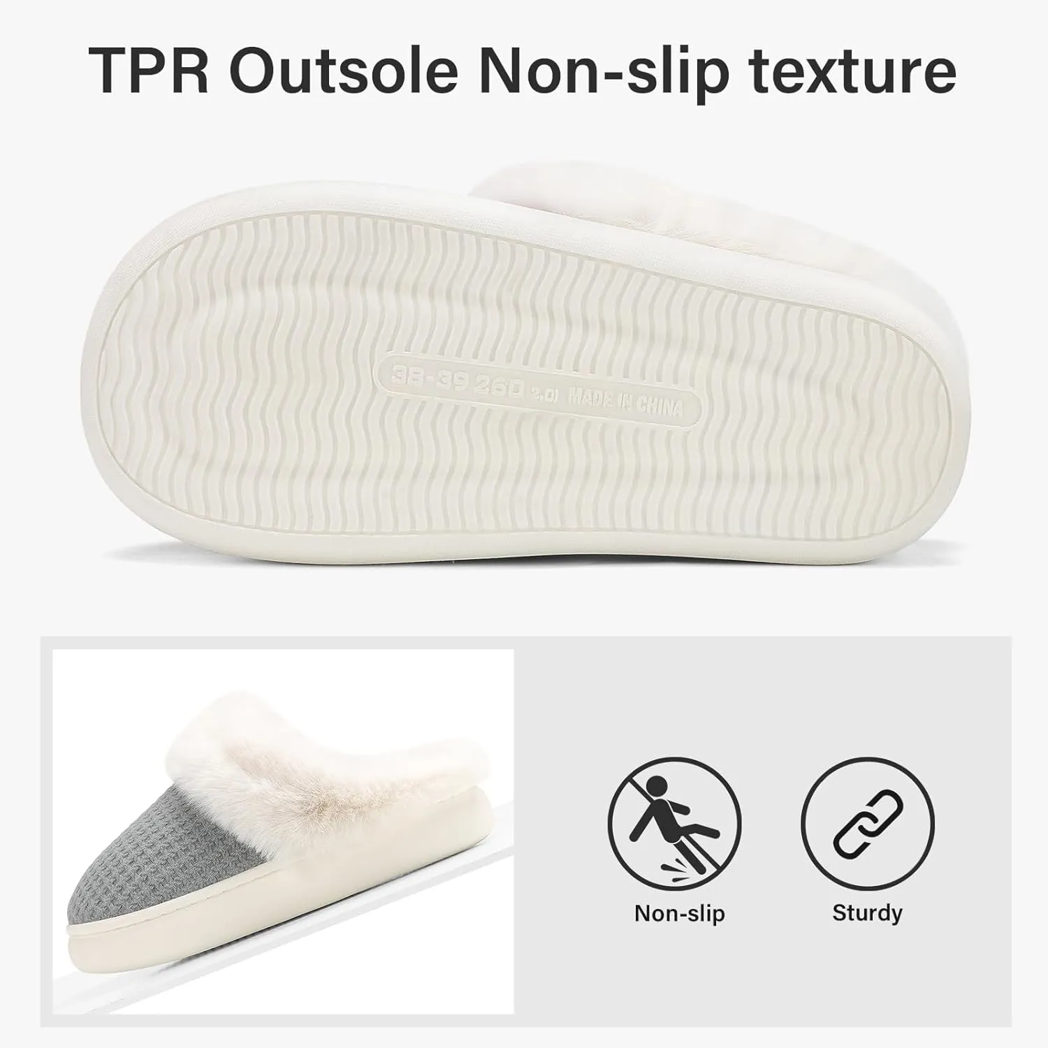 Fuzzy Memory Foam Slippers for Women - Cozy Fleece Lined for Indoor & Outdoor Comfort House Shoes