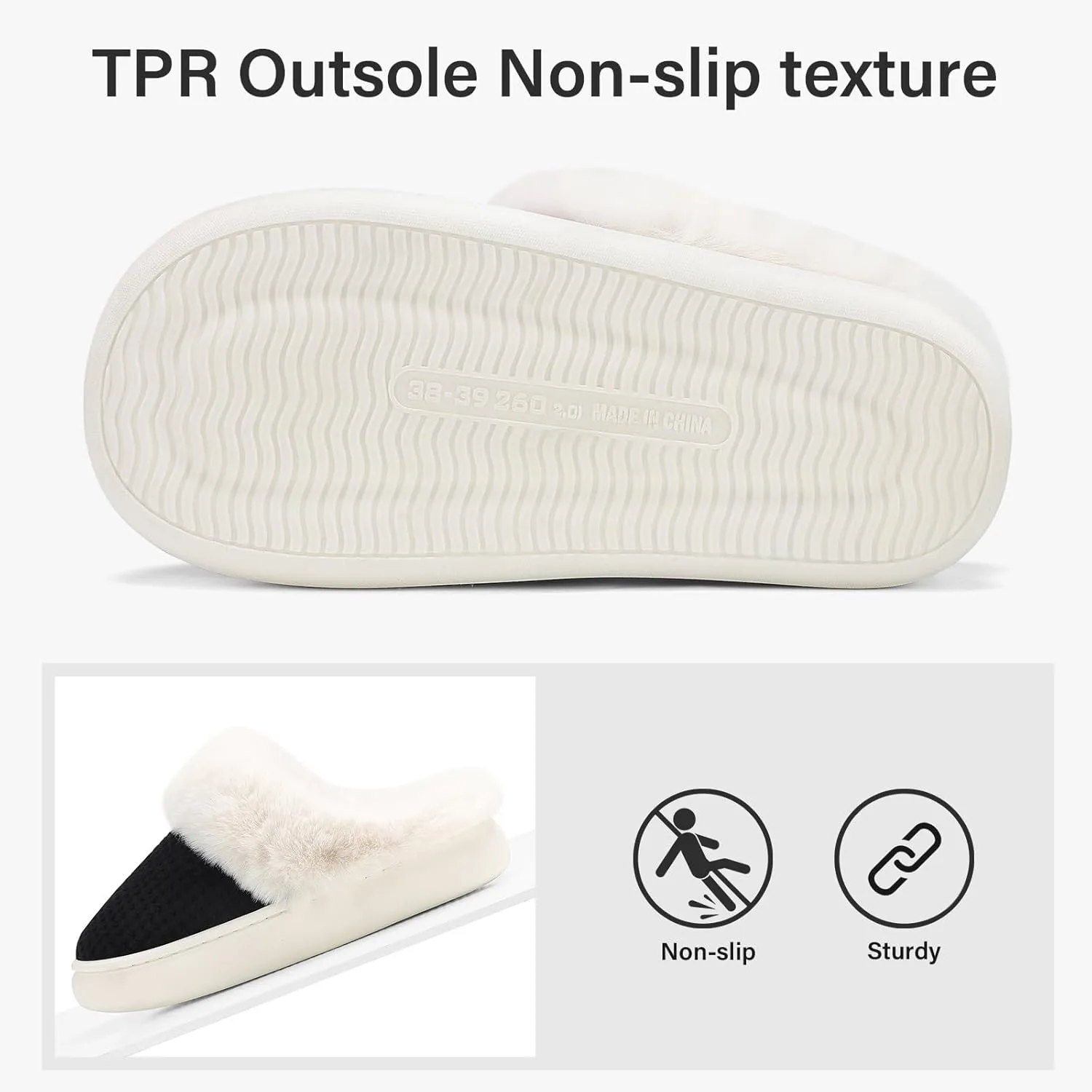 Fuzzy Memory Foam Slippers for Women - Cozy Fleece Lined for Indoor & Outdoor Comfort House Shoes