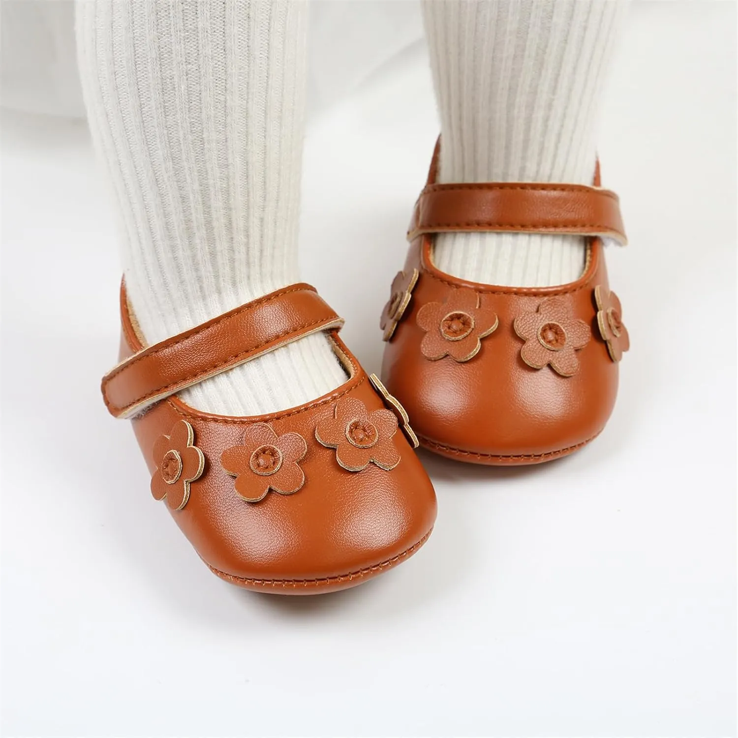 GAISUMMI Baby Girls Shoes Infant Hollowed Style Mary Jane Flats Non-Slip Soft Sole Sandals Toddler First Walkers