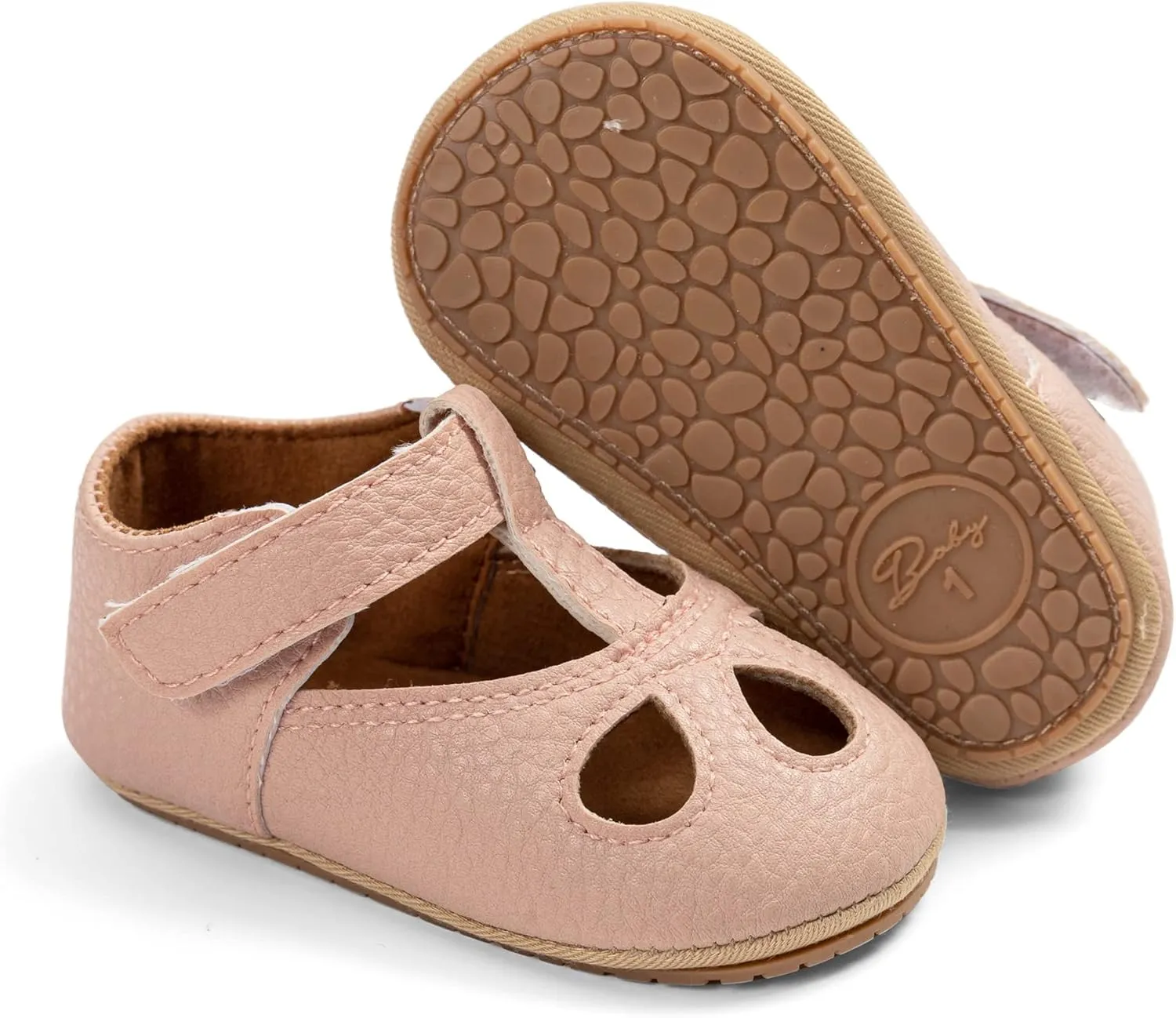 GAISUMMI Baby Girls Shoes Infant Hollowed Style Mary Jane Flats Non-Slip Soft Sole Sandals Toddler First Walkers