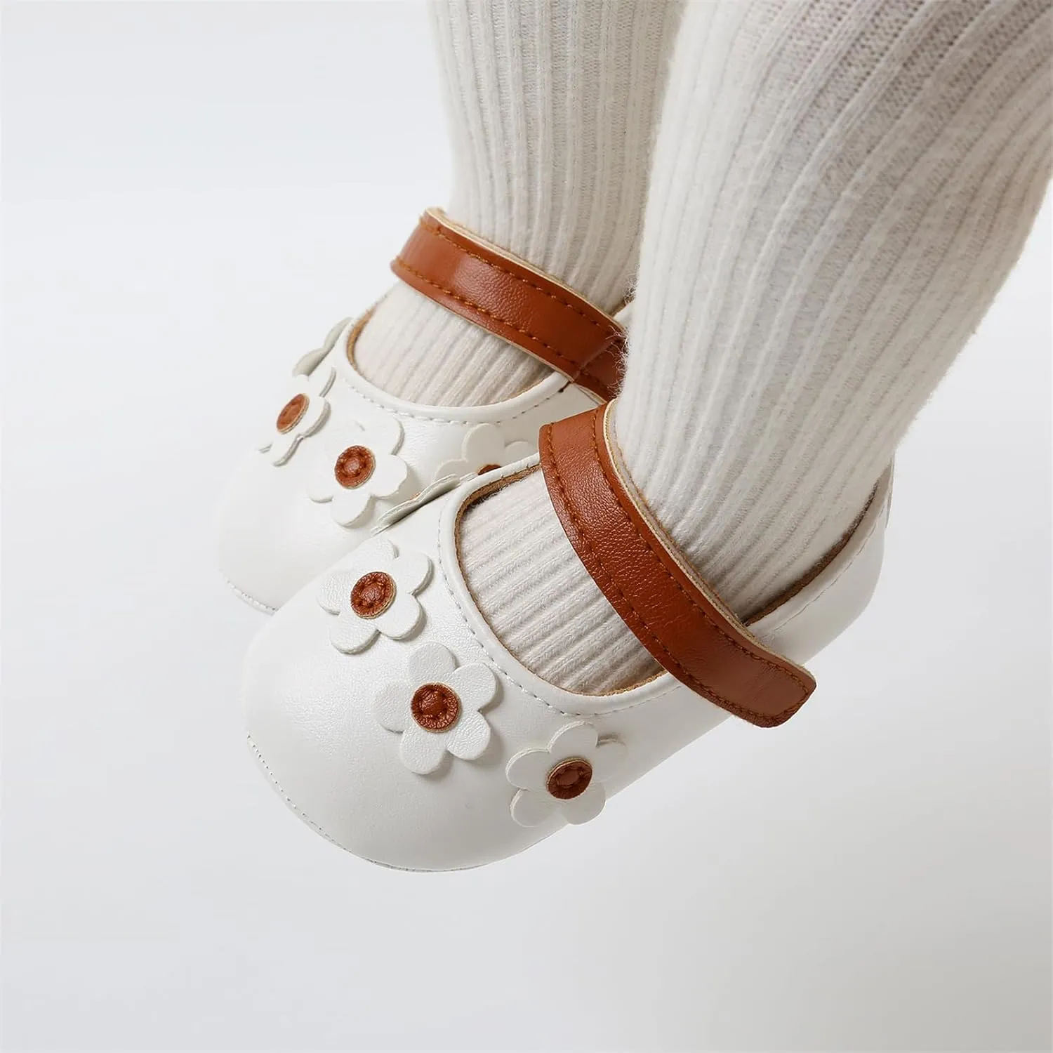 GAISUMMI Baby Girls Shoes Infant Hollowed Style Mary Jane Flats Non-Slip Soft Sole Sandals Toddler First Walkers