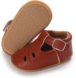 GAISUMMI Baby Girls Shoes Infant Hollowed Style Mary Jane Flats Non-Slip Soft Sole Sandals Toddler First Walkers