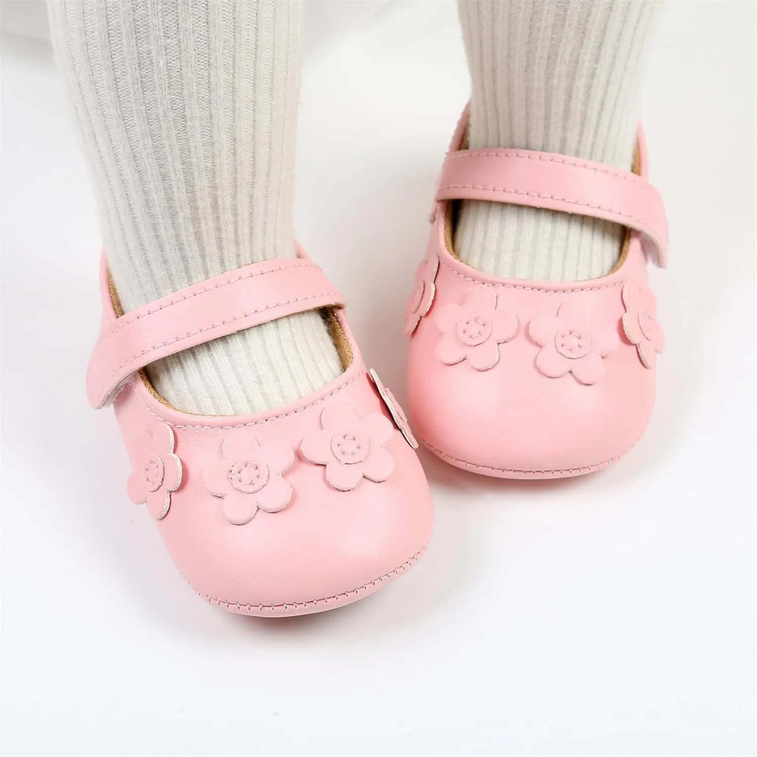 GAISUMMI Baby Girls Shoes Infant Hollowed Style Mary Jane Flats Non-Slip Soft Sole Sandals Toddler First Walkers