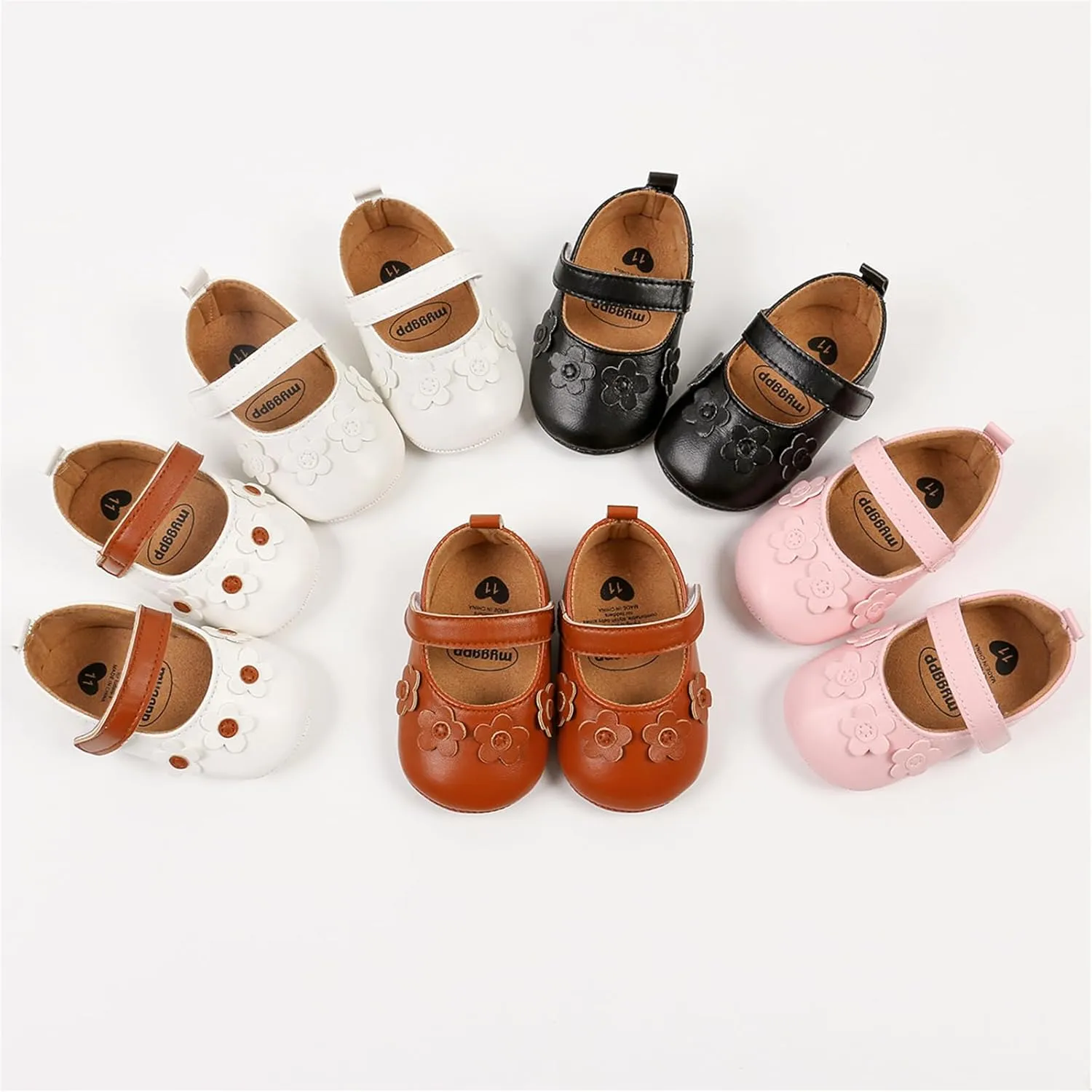 GAISUMMI Baby Girls Shoes Infant Hollowed Style Mary Jane Flats Non-Slip Soft Sole Sandals Toddler First Walkers