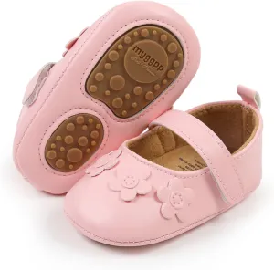 GAISUMMI Baby Girls Shoes Infant Hollowed Style Mary Jane Flats Non-Slip Soft Sole Sandals Toddler First Walkers