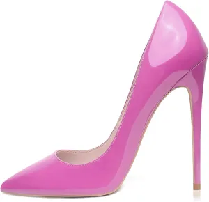GENSHUO Women's High Heels for Women Classic Pointed Closed Toe Heels Sexy Stiletto Pumps Elegant Classy Wedding Bridal Party Dress Shoes