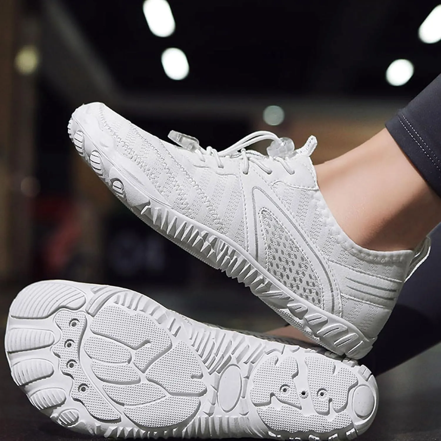 Grounding Shoes for Women Men Pro Footwear Barefoot Shoes Wide Toe Box Healthy Non Slip Athletic Hiking Shoe Outdoor Beach Pool Swim Footwear for Soft Comfortable