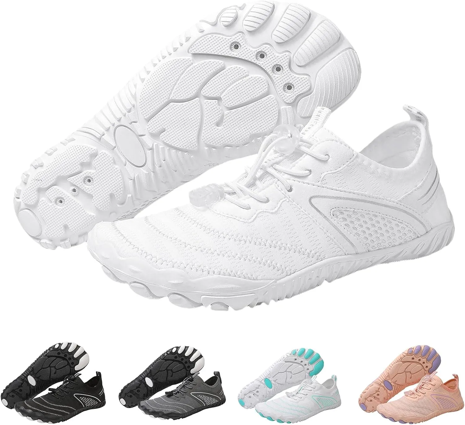 Grounding Shoes for Women Men Pro Footwear Barefoot Shoes Wide Toe Box Healthy Non Slip Athletic Hiking Shoe Outdoor Beach Pool Swim Footwear for Soft Comfortable