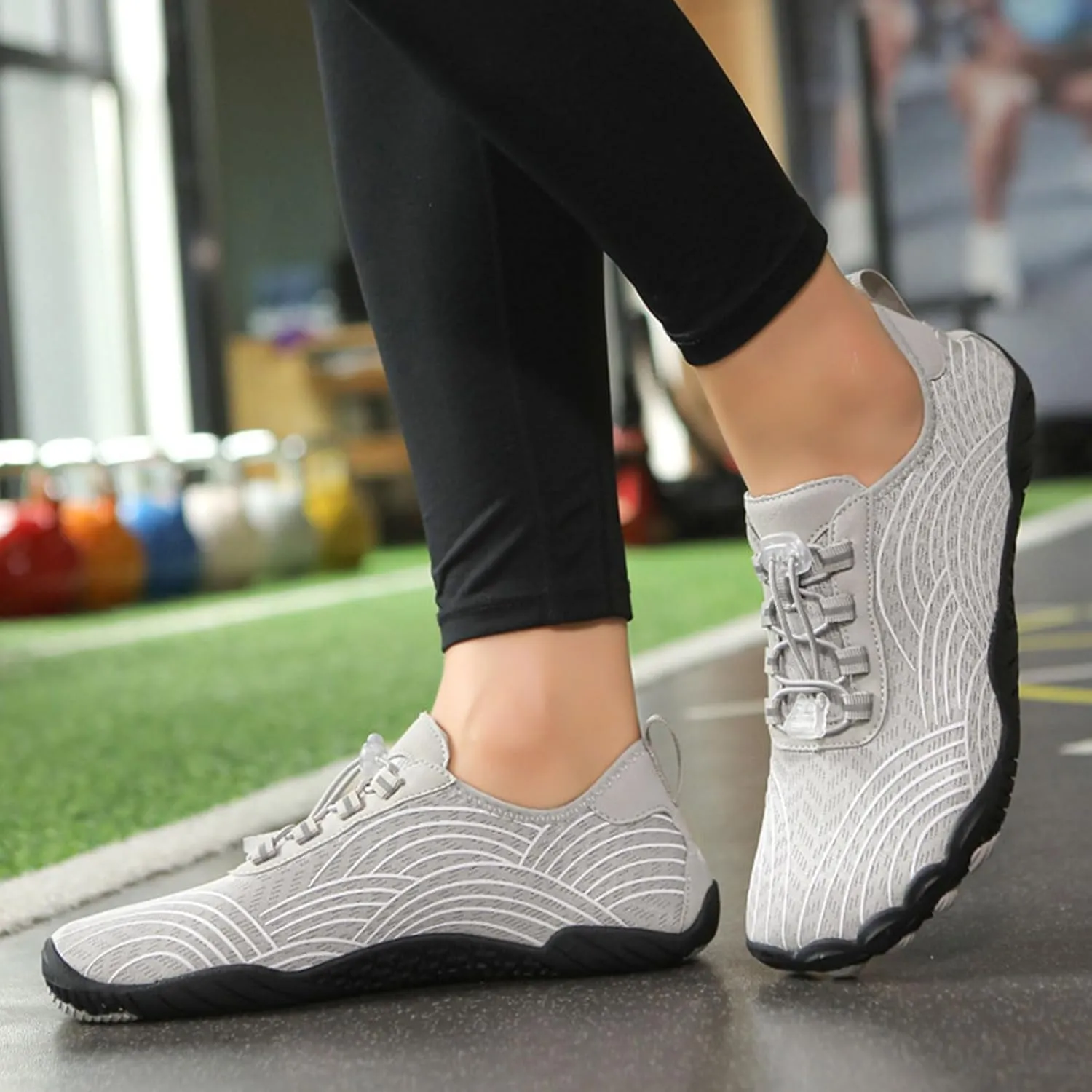Hike Barefoot Shoes for Women Breathable Non-Slip Athletic Footwear Wide Toe Box Barefoot Grounding Shoes Beach Outdoor Running Sneakers Healthy Non-Slip Shoe Unisex