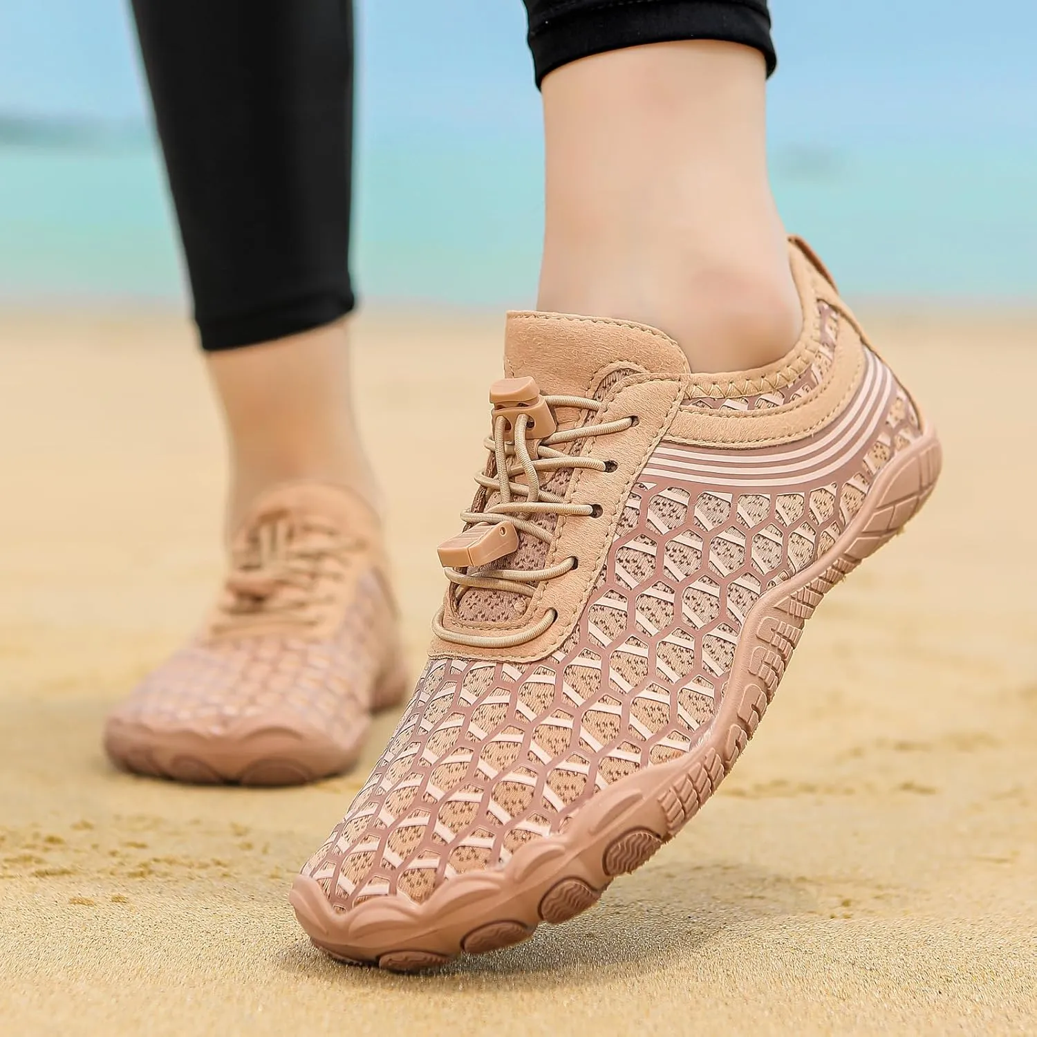Hike Barefoot Shoes for Women Men Athletic Outdoor Hiking Sneaker Breathable and Lightweight Non-Slip Workout Shoes Wide Toe Water Shoe Beach Footwear with Drainage