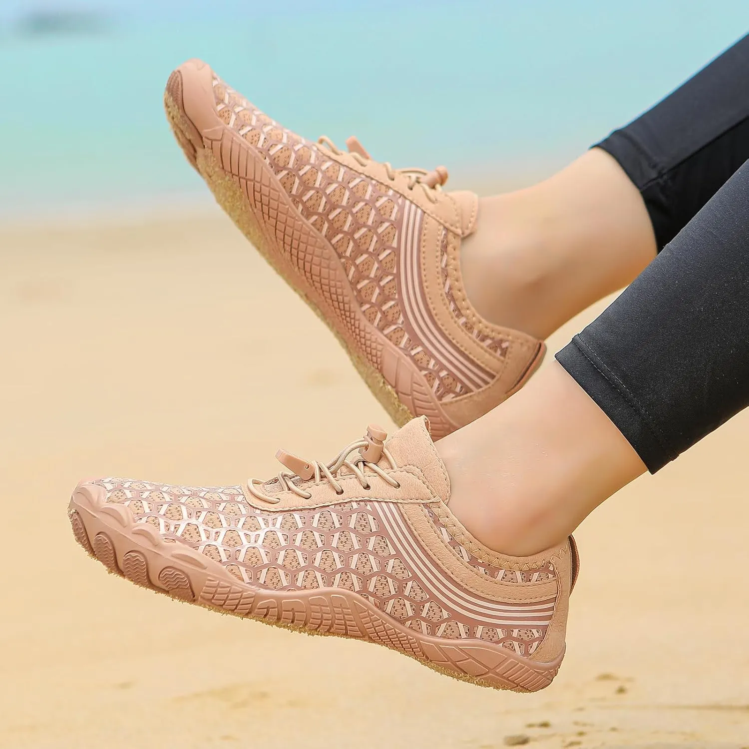 Hike Barefoot Shoes for Women Men Athletic Outdoor Hiking Sneaker Breathable and Lightweight Non-Slip Workout Shoes Wide Toe Water Shoe Beach Footwear with Drainage
