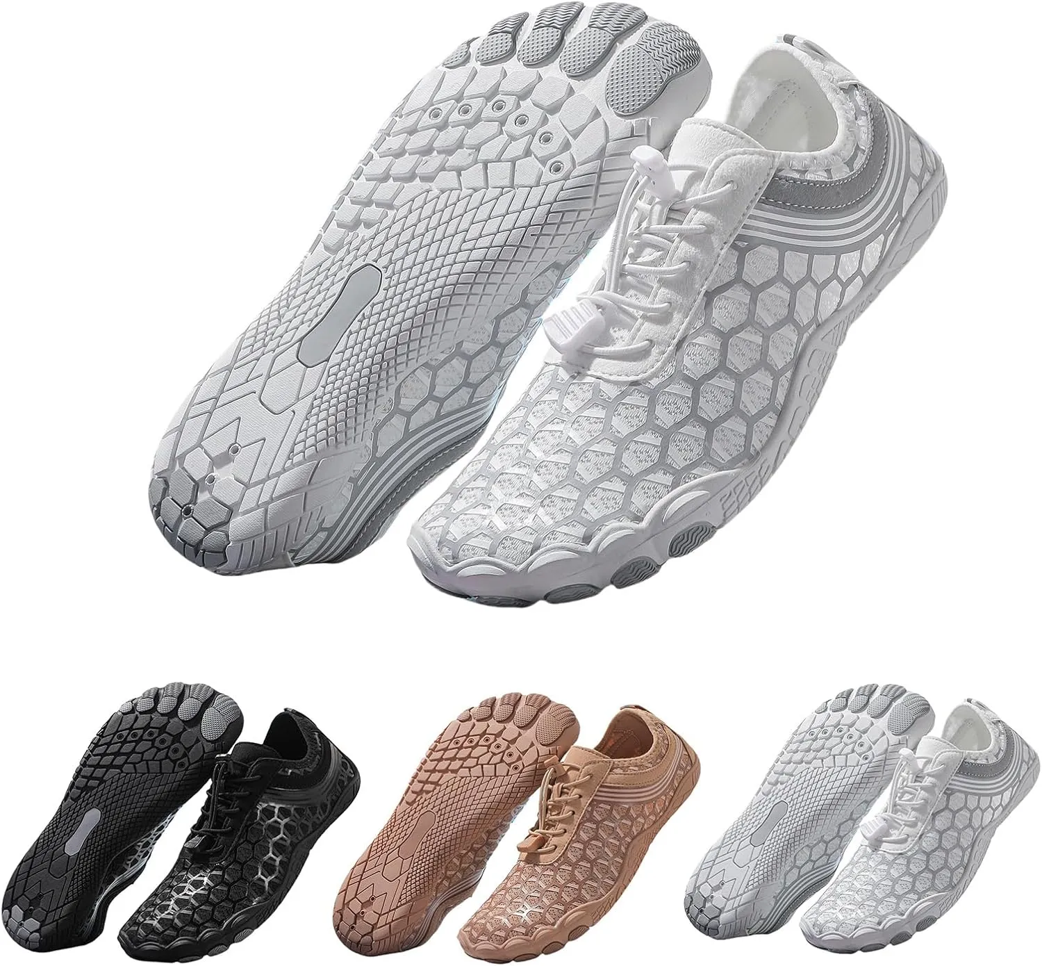 Hike Barefoot Shoes for Women Men Athletic Outdoor Hiking Sneaker Breathable and Lightweight Non-Slip Workout Shoes Wide Toe Water Shoe Beach Footwear with Drainage