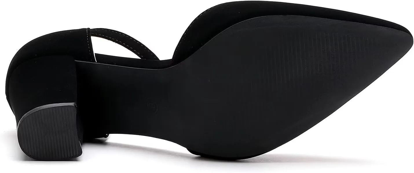 HKL Women's Closed Toe Pointed Heels Pumps