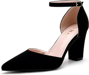 HKL Women's Closed Toe Pointed Heels Pumps