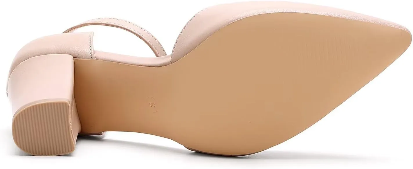 HKL Women's Closed Toe Pointed Heels Pumps