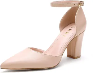 HKL Women's Closed Toe Pointed Heels Pumps