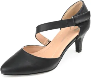 Journee Collection Women's Tillis Tru Comfort Foam Pointed Toe Mid Heel Pumps - Size: 5.5 - Black