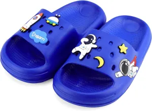 KAKU NANU Kids Slide Sandals EVA Cloud Slippers Open Toe Soft Slides Lightweight Non-slip Unisex Children Cozy Summer Flip Flop Shoes