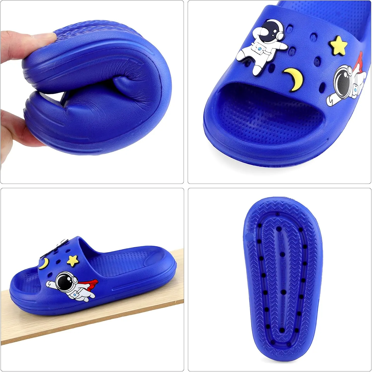 KAKU NANU Kids Slide Sandals EVA Cloud Slippers Open Toe Soft Slides Lightweight Non-slip Unisex Children Cozy Summer Flip Flop Shoes