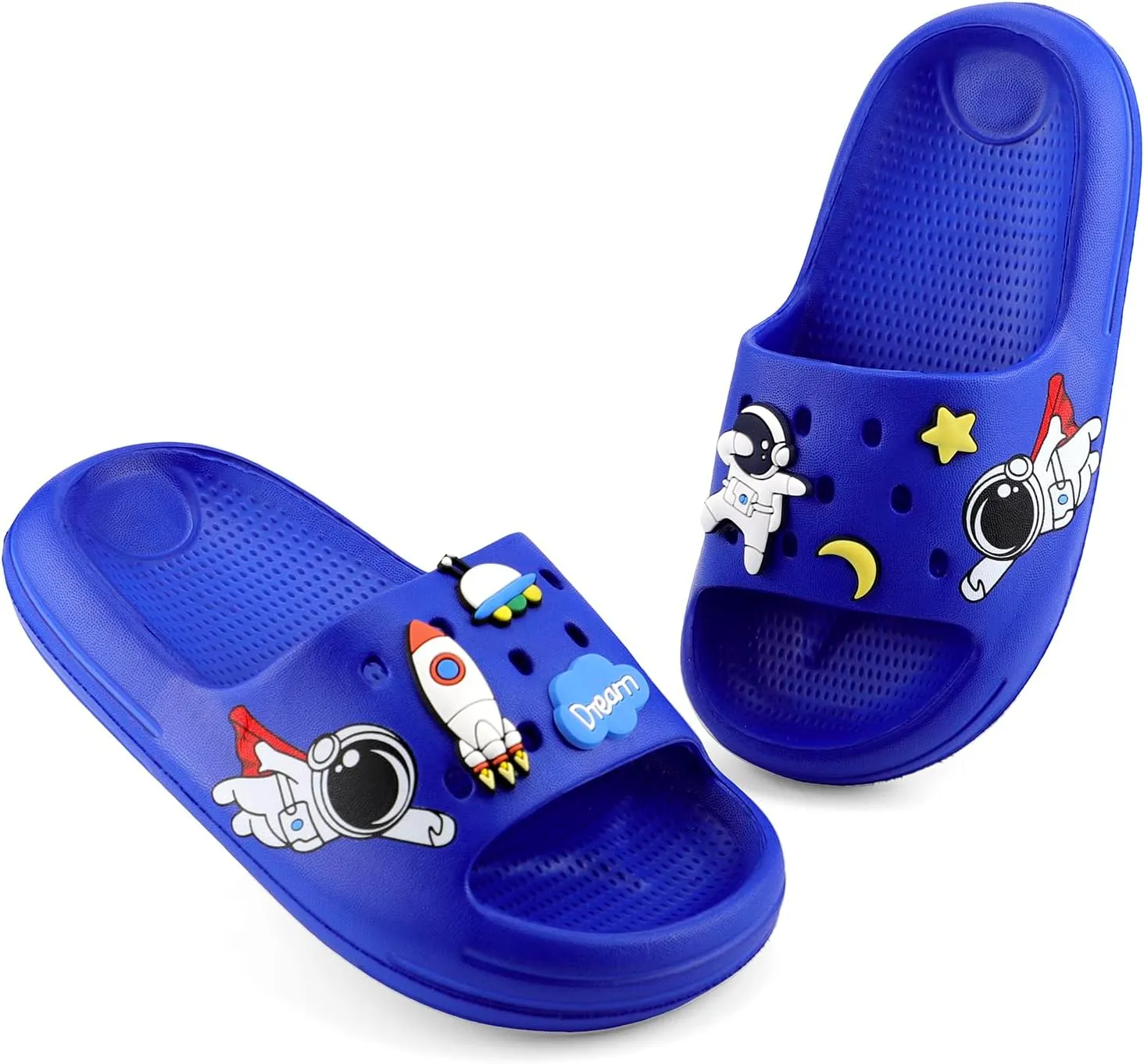 KAKU NANU Kids Slide Sandals EVA Cloud Slippers Open Toe Soft Slides Lightweight Non-slip Unisex Children Cozy Summer Flip Flop Shoes