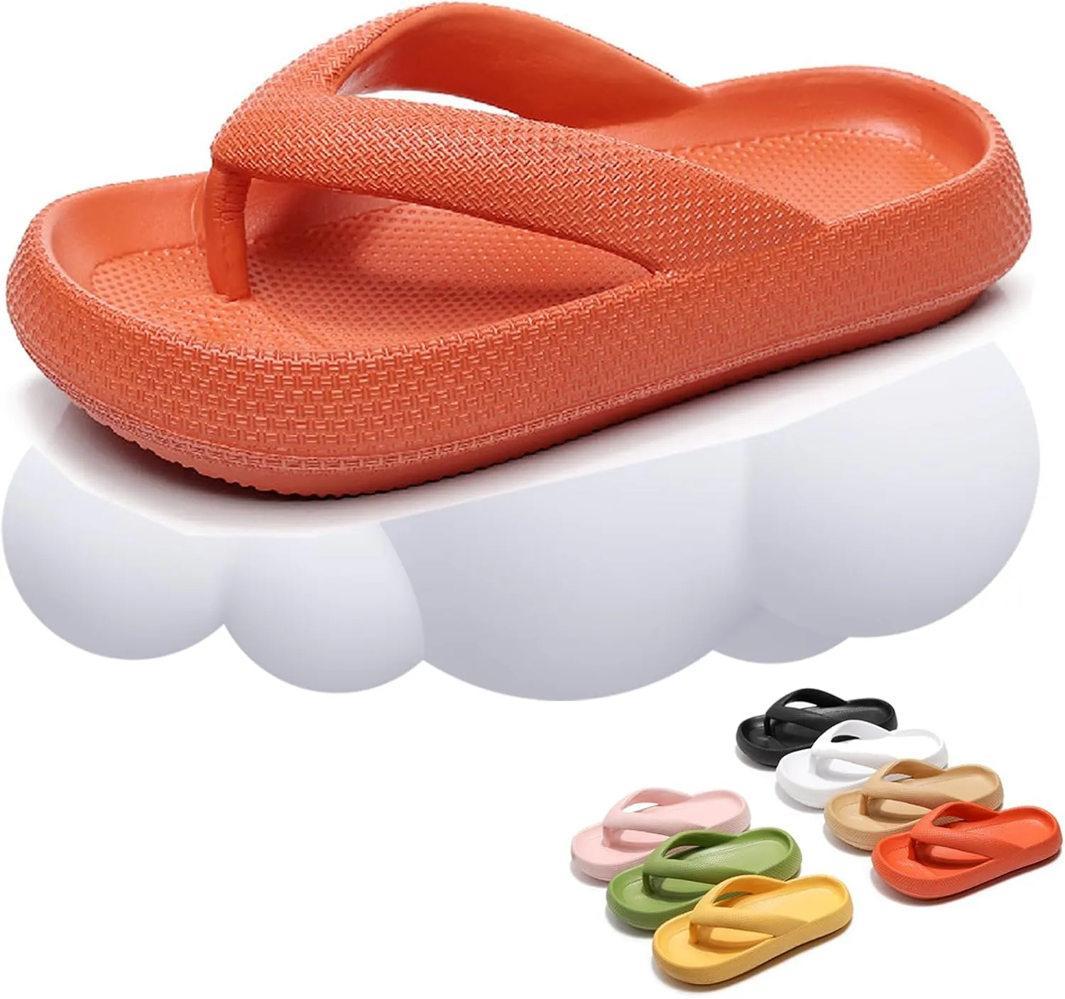 LELEBEAR Cloudies Flip Flops for Women and Men, Cloudies Slides, Cozislides Soft Slides Sandals for Indoor and Outdoor