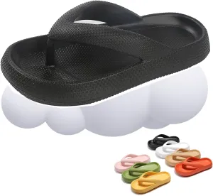 LELEBEAR Cloudies Flip Flops for Women and Men, Cloudies Slides, Cozislides Soft Slides Sandals for Indoor and Outdoor