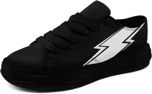 Lightning Canvas Sneakers Comfortable Casual Walking Sports Shoes for Men Women Non-slip Lace-up Flat Tennis Trainers