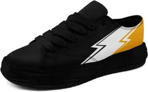 Lightning Canvas Sneakers Comfortable Casual Walking Sports Shoes for Men Women Non-slip Lace-up Flat Tennis Trainers
