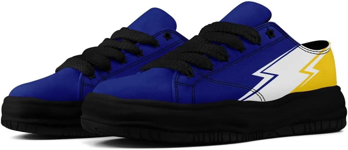 Lightning Canvas Sneakers Comfortable Casual Walking Sports Shoes for Men Women Non-slip Lace-up Flat Tennis Trainers