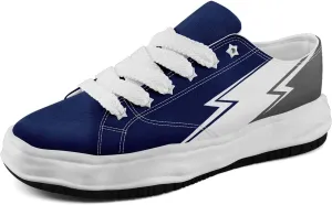 Lightning Canvas Sneakers Comfortable Casual Walking Sports Shoes for Men Women Non-slip Lace-up Flat Tennis Trainers