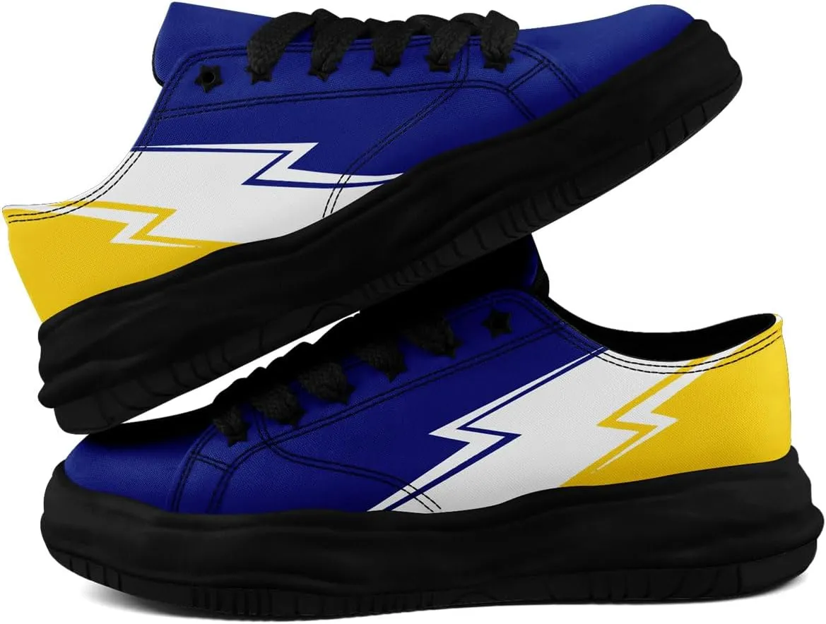 Lightning Canvas Sneakers Comfortable Casual Walking Sports Shoes for Men Women Non-slip Lace-up Flat Tennis Trainers