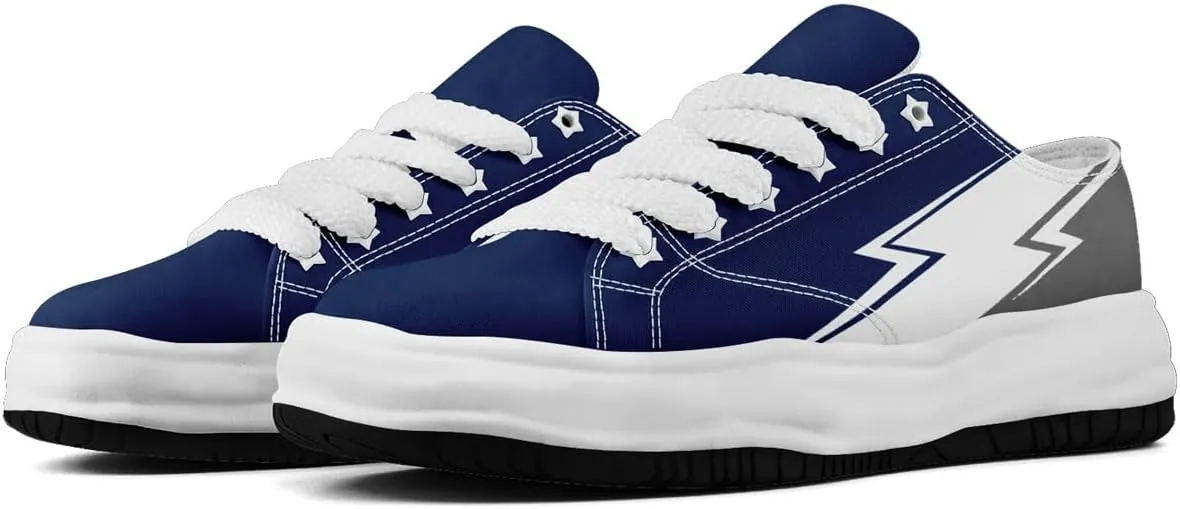 Lightning Canvas Sneakers Comfortable Casual Walking Sports Shoes for Men Women Non-slip Lace-up Flat Tennis Trainers