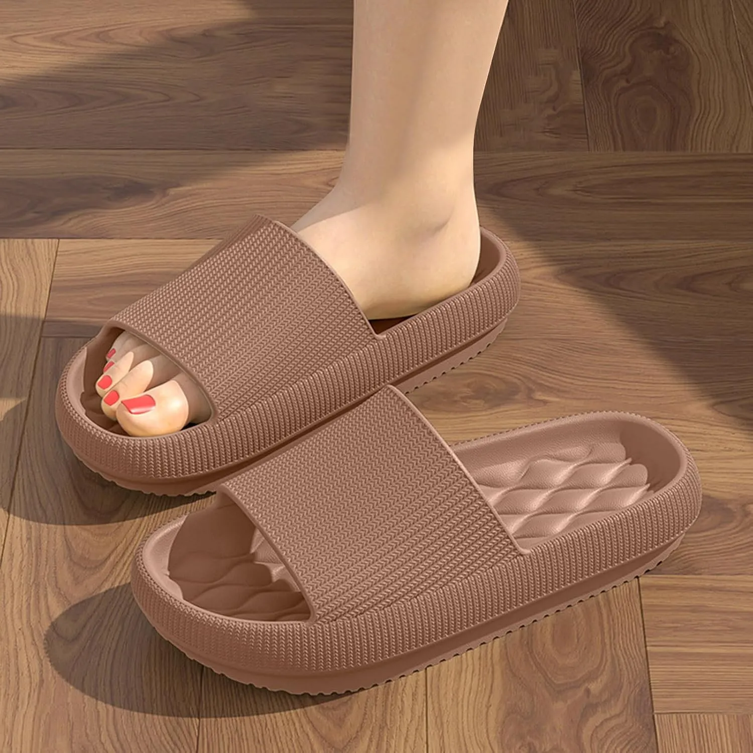 Lightweight Slides Sandal for Women Bathroom House and Pool Sandals Soft Soled Slides Women's Slides