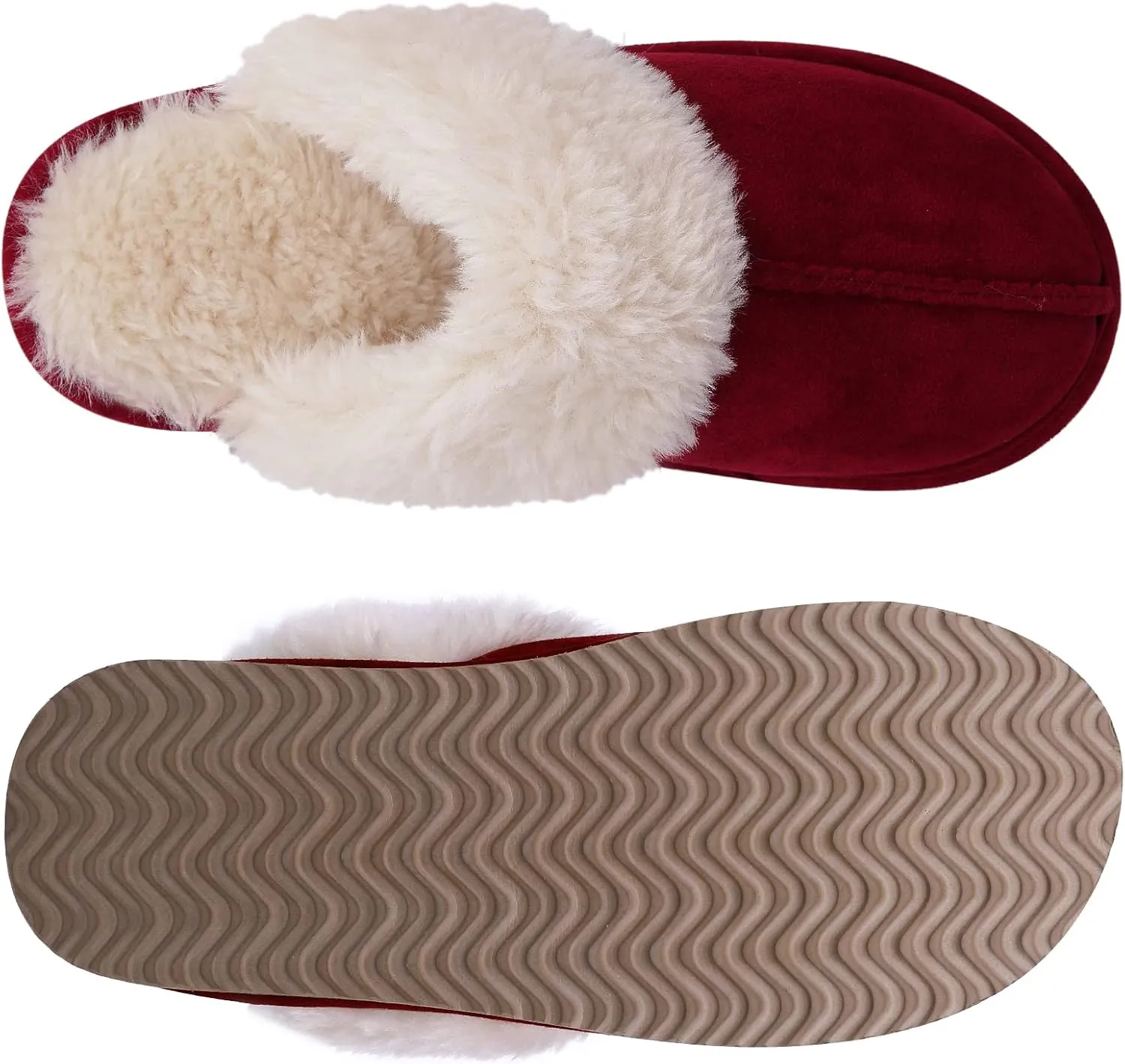Litfun Women's Fuzzy Memory Foam Slippers Fluffy Winter House Shoes Indoor and Outdoor