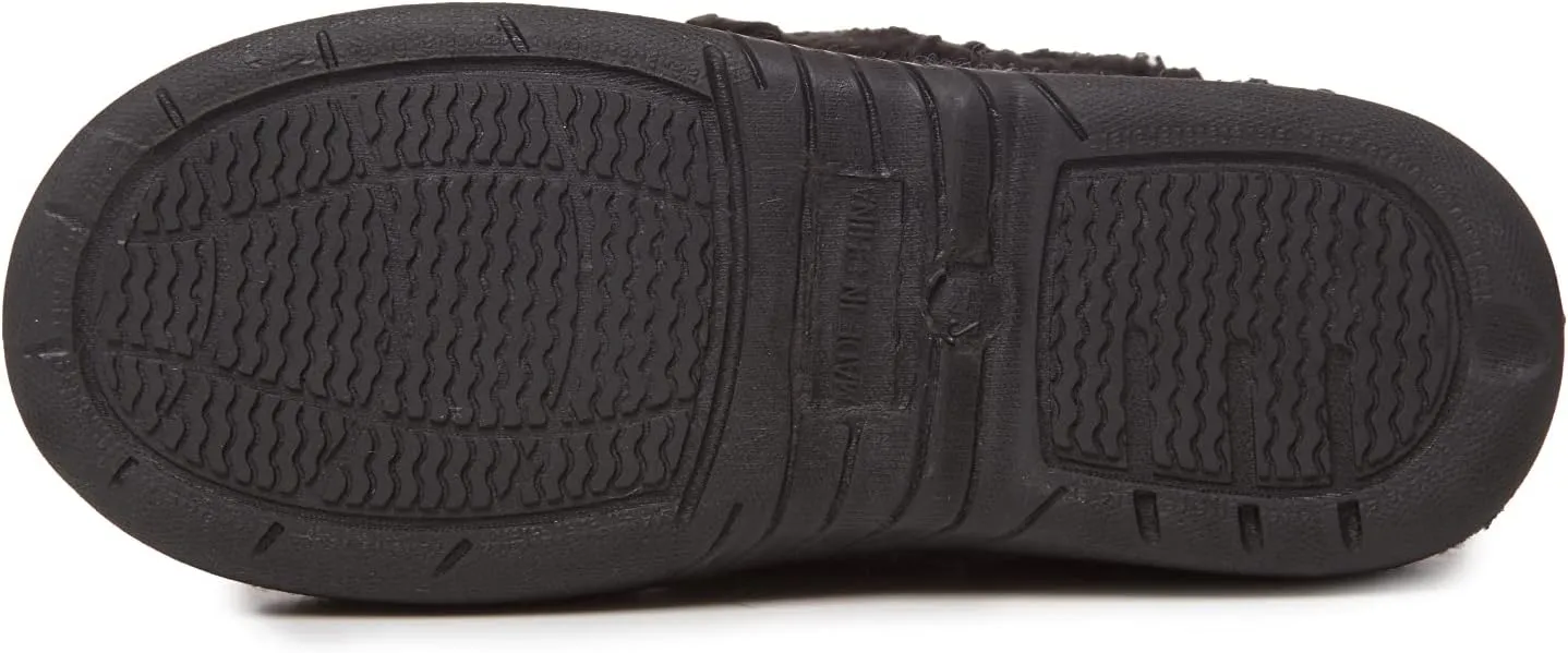 Lucky Brand Boy's Faux Wool A-line House Shoes for Kids, Memory Foam Slippers