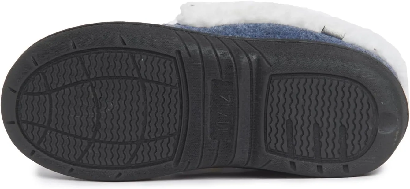 Lucky Brand Boy's Faux Wool A-line House Shoes for Kids, Memory Foam Slippers