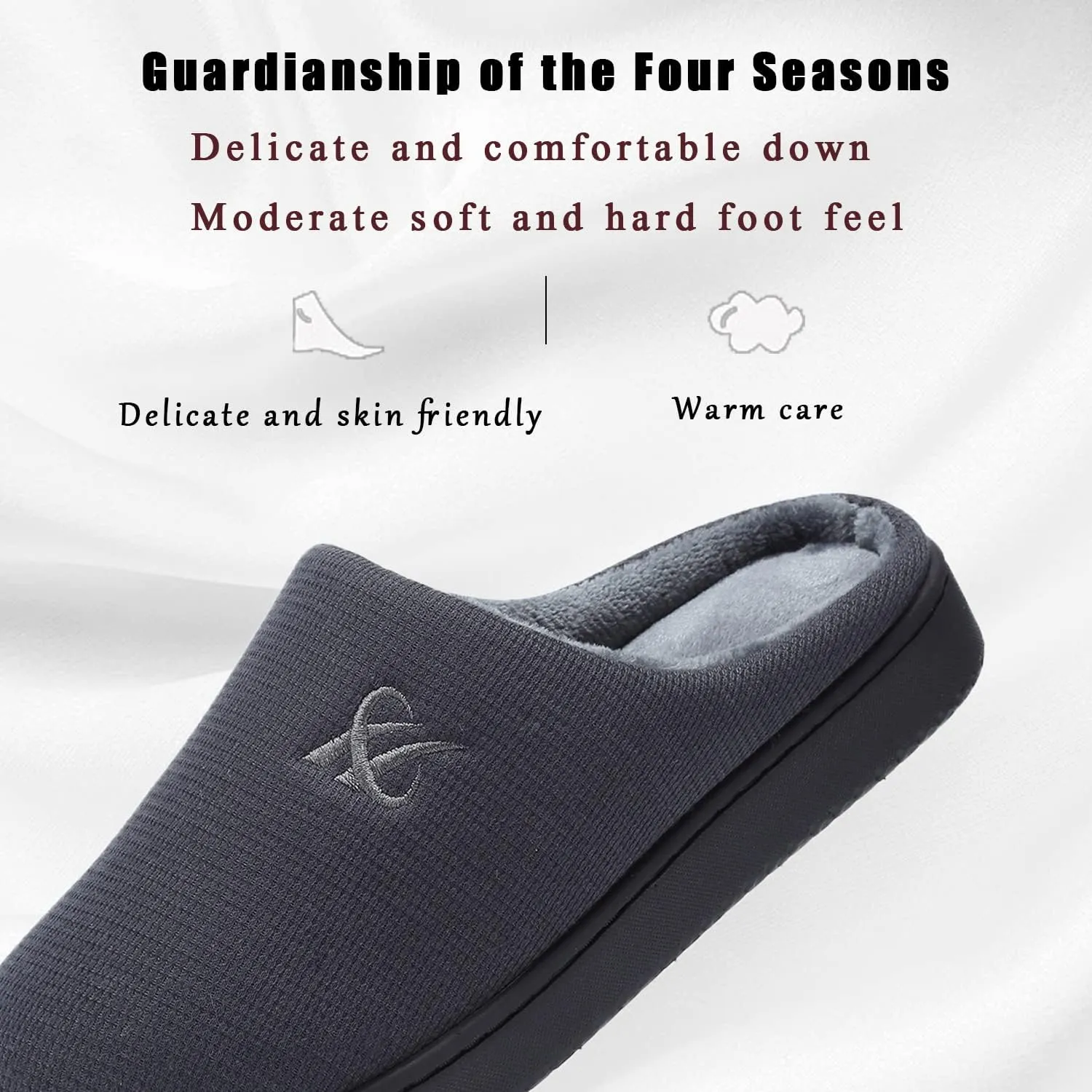 Memory Foam Slippers for Women's and Men's Casual House Shoes