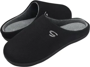 Men's Memory Foam Slippers, Comfy House Shoes, Cozy Men's Slippers with Warm Soft Coral Fleece Lining