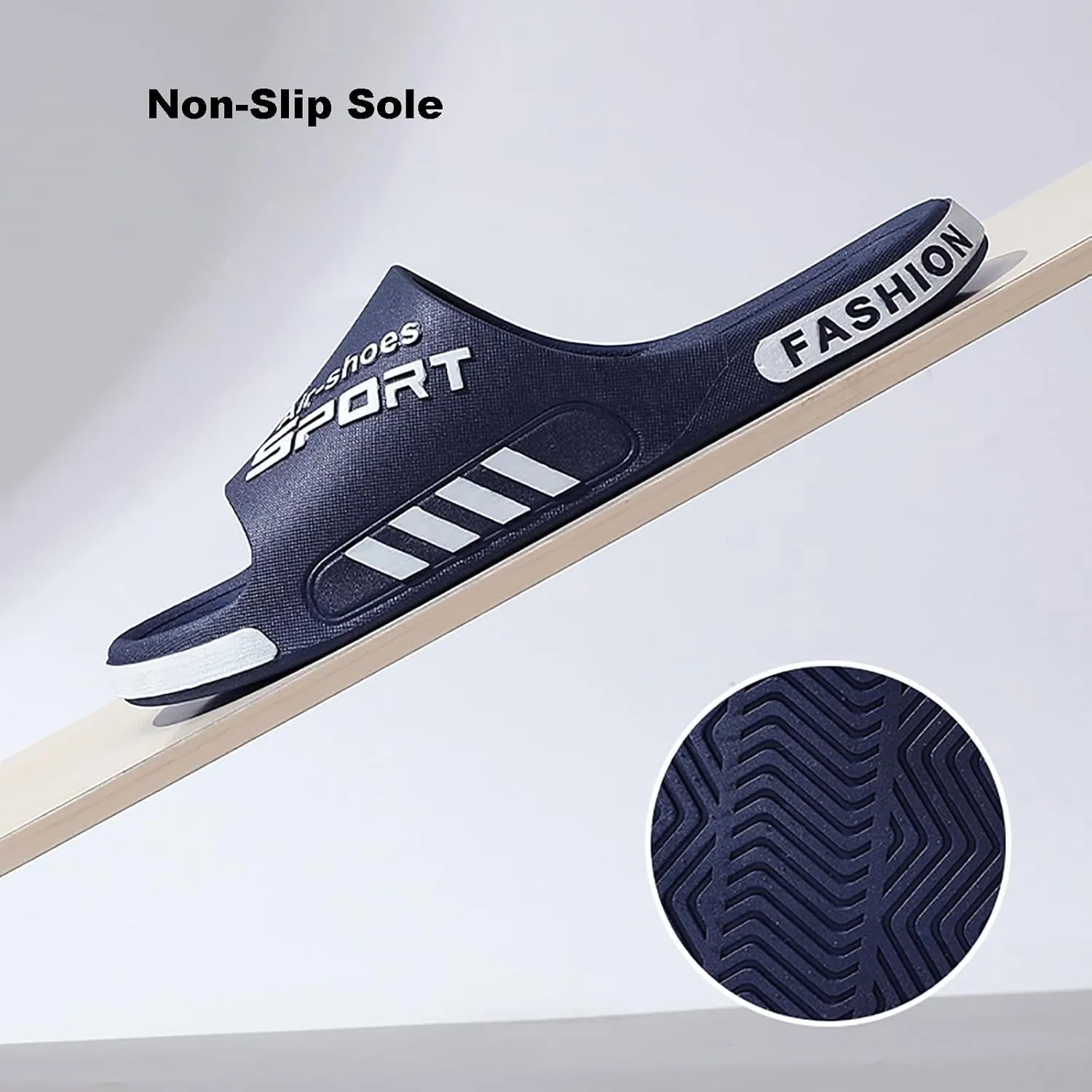 Mens Slippers Outdoor Athletic Sandals Fashion Sport Soft Slides Summer Beach Shoes
