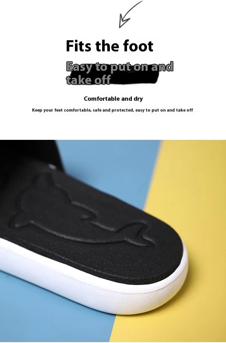 Men's Ultra Soft Slides, with 23" Design Casual Non Slip Slippers, Open Toe Shoes for Indoor Outdoor Beach Shower