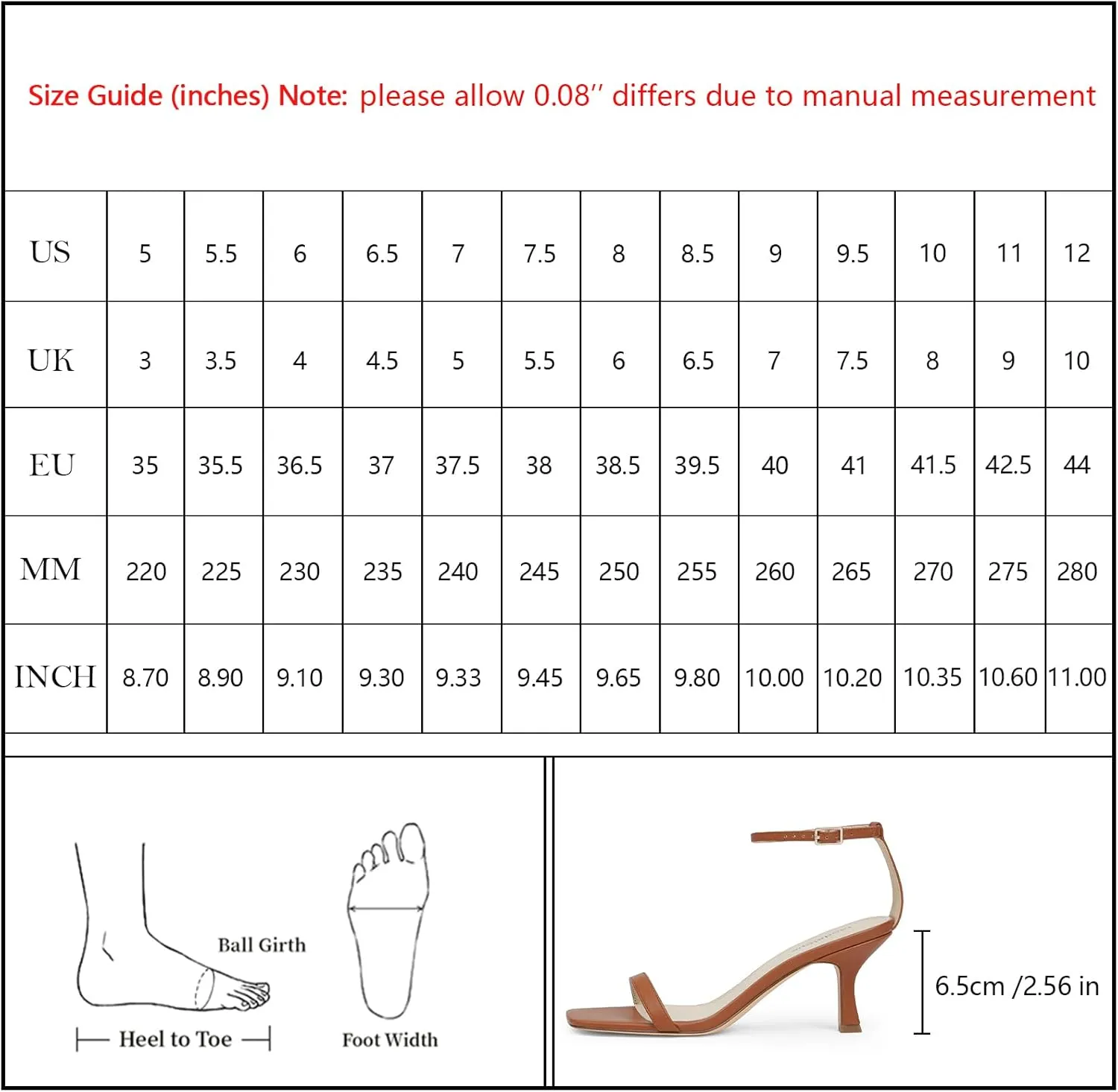 Modatope Womens Heeled Sandals Square Open Toe Kitten Heel Ankle Strap Heels for Women Daily Party Wedding Wear