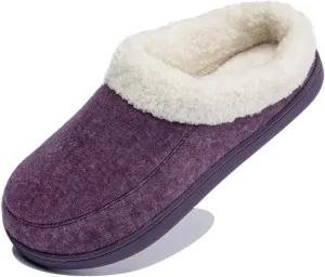 NewDenBer Women's Cozy Memory Foam Slippers Soft Fleece Lined Slip on Indoor Outdoor House Shoes