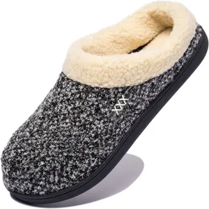 NewDenBer Women's Cozy Memory Foam Slippers Soft Fleece Lined Slip on Indoor Outdoor House Shoes