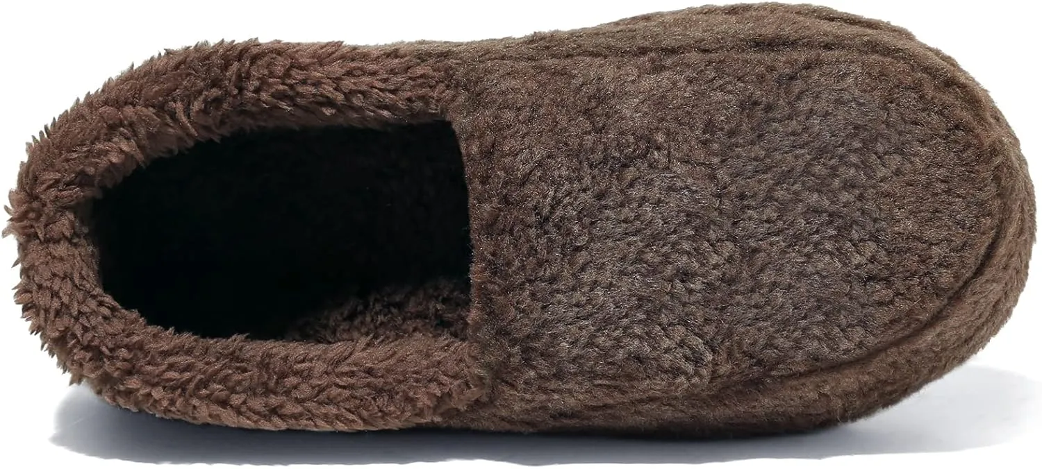 NewDenBer Women's Warm Memory Foam Slippers Soft Fuzzy Fleece Lined Slip on Indoor House Shoes