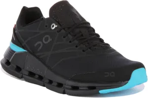 On Running Cloudnova Z5 Women's Lace Up Mesh Trainers (Black Blue, US 8)